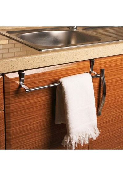 Lüx Görünümlü Dolap Kapağı Paslanmaz Metal Havlu Askılığı 33 Cm Metal Diğer