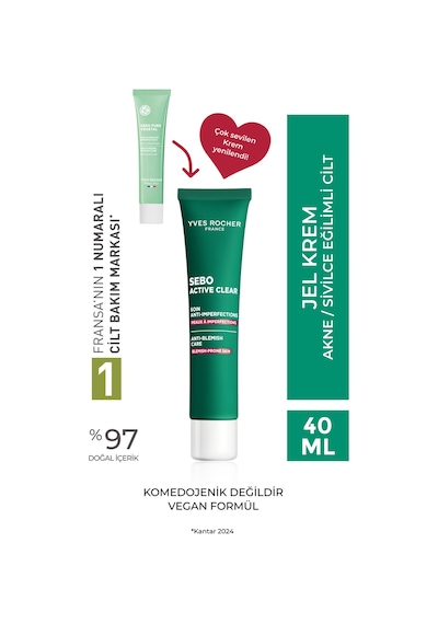 Akne Ve Görünümünü Azaltmaya Yardımcı, Cildi Arındırıcı Bakım Kremi-botanik Kompleks-40ml