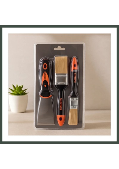 Bezos Boyacı Seti 3 Parça 50 Mm Spatula Ve 2 Kestirme Fırça Nhr