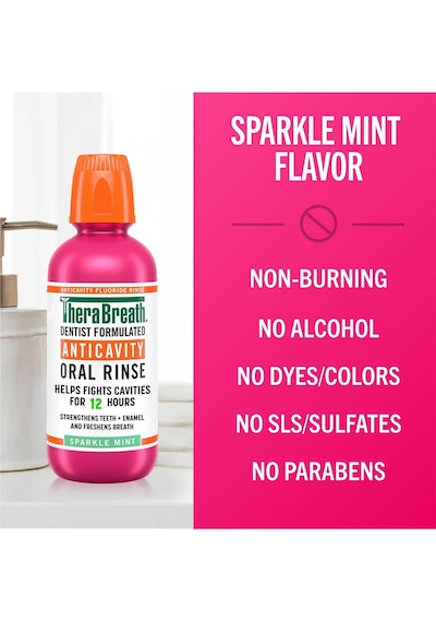 Thera Breath Anticavity Sparkle Mint Ağız Çalkalama Suyu 88.7ml Seyahat Boyu
