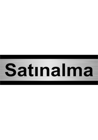 Satınalma 5x20cm Gümüş Renk Metal Yönlendirme Levhası