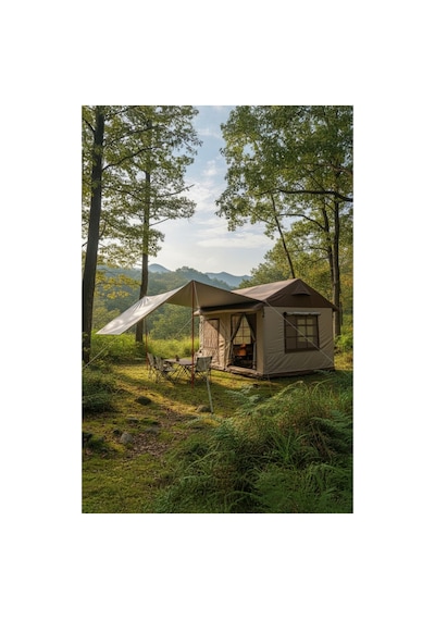 10-12 Kişilik Oxford Kumaş Şişme Çadır 350x350x250cm Su Geçirmez Pu3000+mm Çok Renkli