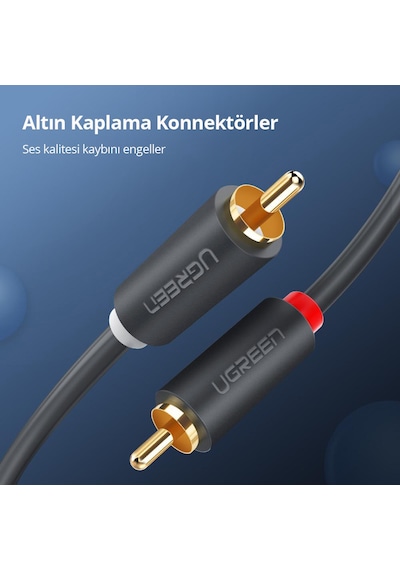 Ugreen 2rca To 2rca Ses Kablosu, 3 Metre, 10519