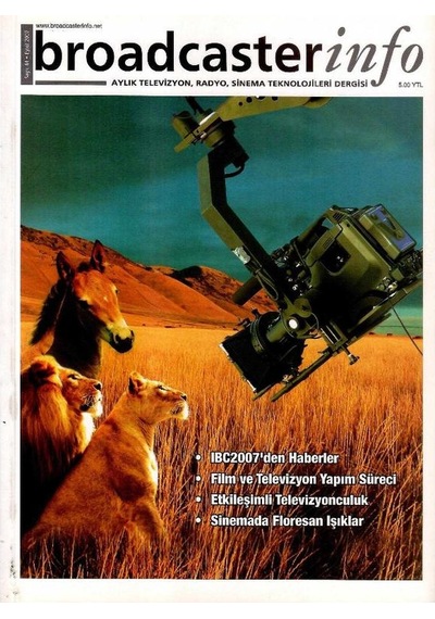 Broadcasterinfo: Aylık Televizyon, Radyo, Sinema Teknolojileri Dergisi - Film Ve Televizyon Yapım Süreci Sayı: 44-eylül 2007 Retro Koleksiyon Eski Baskı