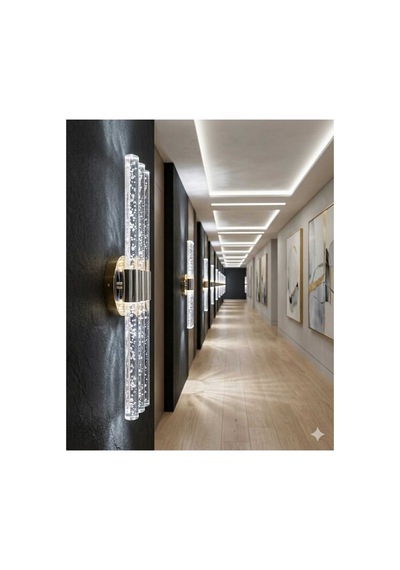 Bubbleflux Trio Large 51 Cm Modern Tasarım Led Aplik - Duvar Lambası - Gümüş - Pilli - Beyaz Led Gümüş Pilli Trio