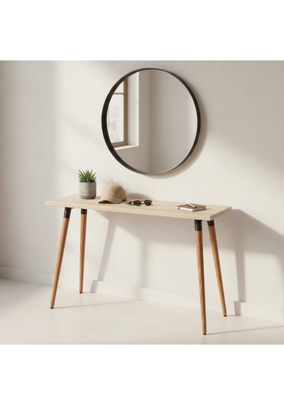 Mobenta Basic Entry: Modern Masif Dresuar, Antre Konsolu - 110x35 Bz Krem