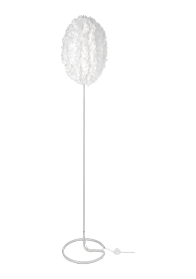 Ikea Beyaz Minimalist Yer Lambası Lambader Beyaz