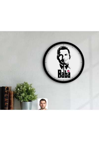Kişiye Özel Godfather Baba Silüet Tasarımlı 45Cm Ahşap Duvar Saat (492699242) Çok Renkli