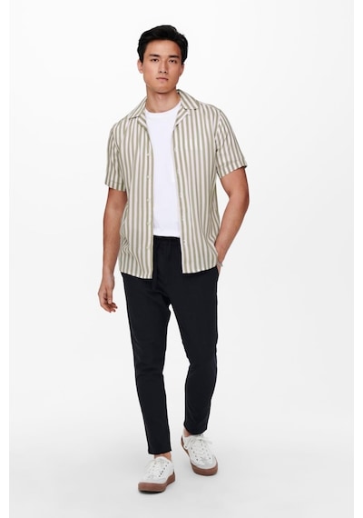 Only & Sons Onswayne Lıfe Ss Vıscose Shırt Noos 22013267 Bej 001