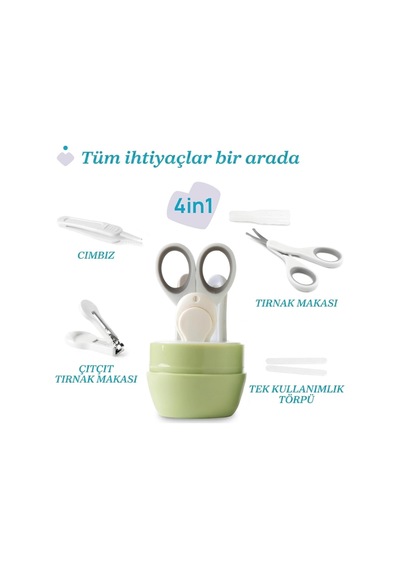 Bebek Tırnak Bakım Seti-baykuş Yeşil