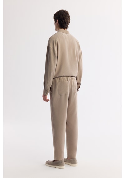 Avva Erkek Bej Beli Lastikli Bağcıklı Soft Touch Relaxed Fit Pantolon A51y3031