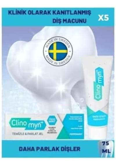 Clınomyn Fresh Diş Beyazlatan Ve Parlatan Jel Diş Macunu 75 Ml X 5 Adet