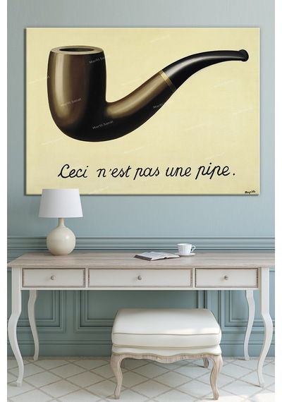 Rene Magritte Ceci Nest Pas Une Pipe Bu Bir Pipo Değildir Kanvas Tablo 8 Farklı Ölçü