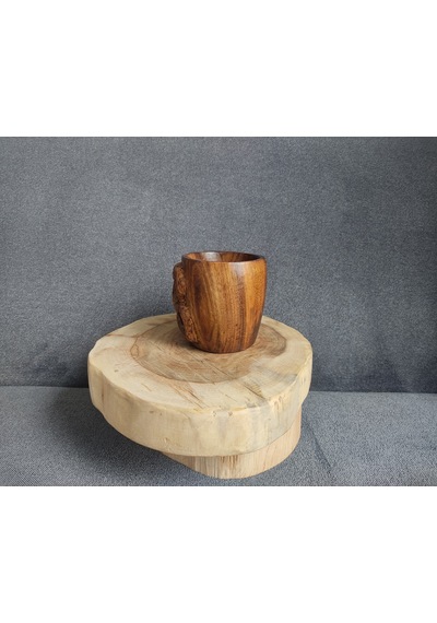 Kuksa Kök Ceviz Kalp Kabartmalı 190 Ml Çok Renkli