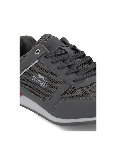Slazenger Attal I Erkek Koyu Gri / Kırmızı Günlük Spor Ayakkabısı Gri - Kırmızı