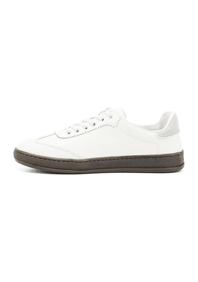 Gönderi(R) Gönderi R Beyaz Bağcıklı Hakiki Deri Sneaker Beyaz