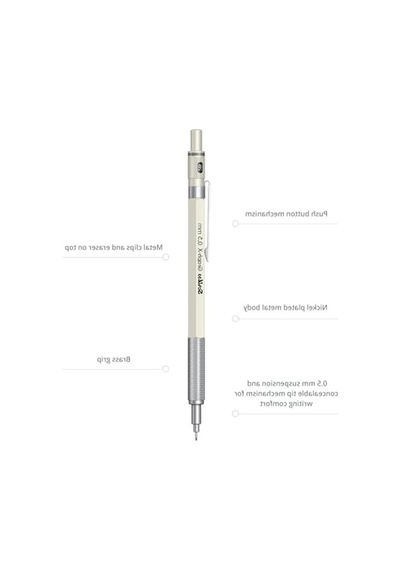 Mekanik Kurşun Kalem 0.5 Mm - Beyaz Renkli Ofis Kalemi