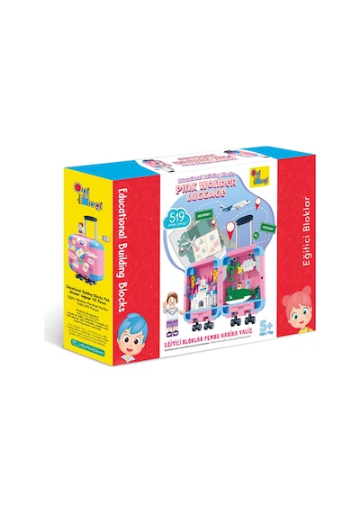Ogi Mogi Toys Eğitici Bloklar Pembe Valiz 519 Parça  Yapı Seti