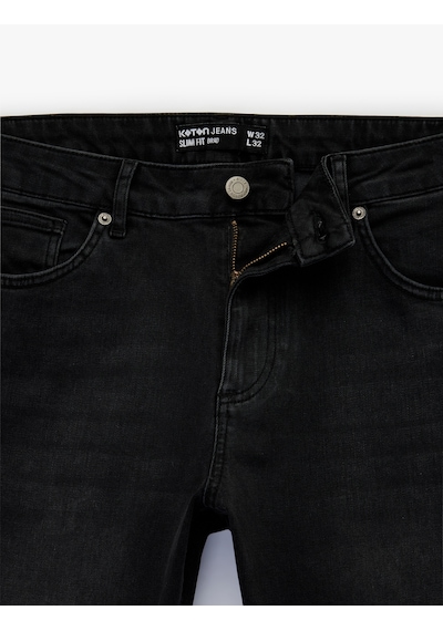 Koton Normal Bel Pamuklu 5 Cepli Slim Fit Jean Pantolon - Brad Jean Siyah 6sam40170nd Siyah Koton Normal Bel Pamuklu 5 Cepli Slim Fit Jean Pantolon - Brad Jean Siyah 6sam40170nd Siyah