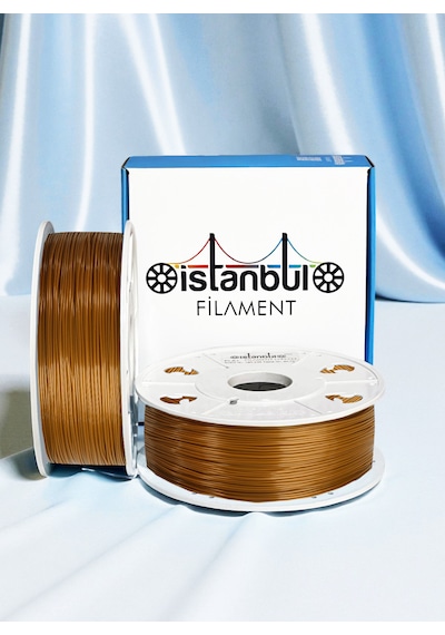 İstanbul Filament 3d Baskı Pla Filament Bakır 1 Kg Ø 1,75mm 0,05 Mm Bambu Lab Uyumlu 1.75mm