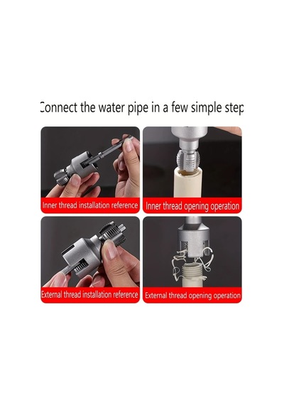 Dashanshop 2 Adet Boru Diş Açma Kesici Çift Fonksiyonlu İç Ve Dış Pvc Boru Diş Açma Seti 1/2 3/4 1 Ev Tamiri