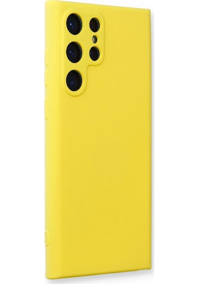 Newface - 669 - Samsung Galaxy S24 Ultra Kılıf Nano İçi Kadife Silikon - Edntrend - - Sarı
