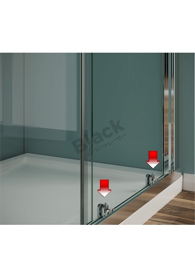 Blackline İki Duvar Arası 5 Mm Temperli Cam Duşakabin H:190 Şeffaf