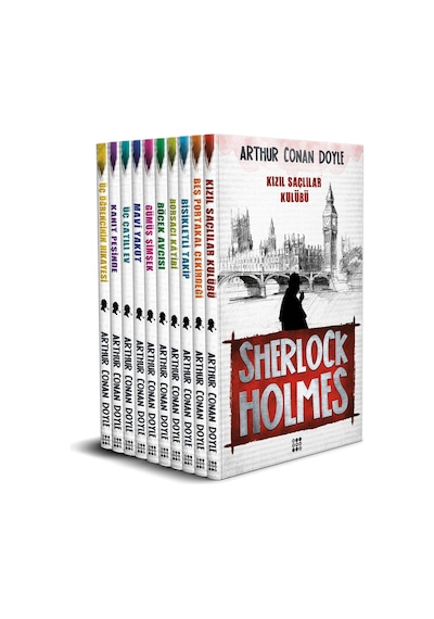 Sherlock Holmes 10'lu Set - Sir Arthur Conan Doyle - Dokuz Yayınları 2. Basım