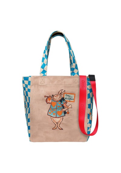 Dogo Kadın Vegan Kahverengi Large Tote Bag - Alice İn Nowhere Tasarım Multicolor