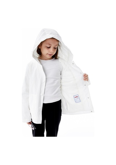 Benitto Kids Kız Çocuk Mevsimlik Yağmurluk Ceket 51360 Beyaz