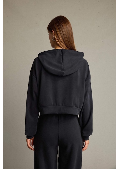 Defacto Kapüşonlu Modal Fermuarlı Sweatshirt G2915ax25auar225 Antrasit