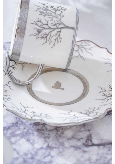 Acar Kıeran Silver 6 Kişilik Kahve Fincanı Takımı Hxf-06801