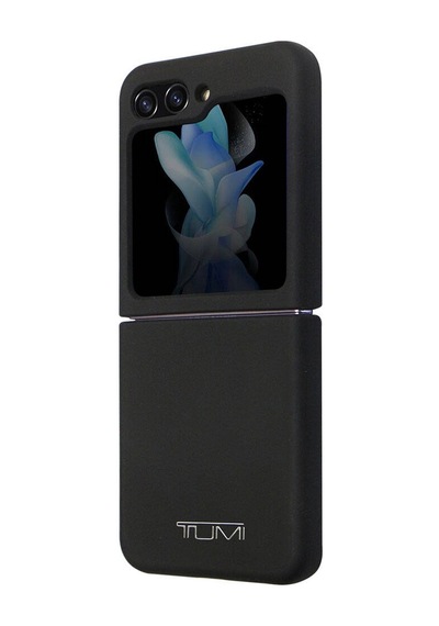 Galaxy Z Flip 5 Uyumlu Kılıf Tumı Liquid Silikon Metal Logo Dizayn Lisanslı Kapak Siyah