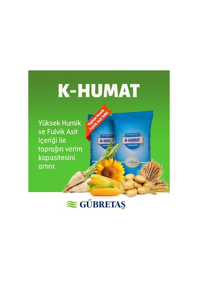 Gübretaş K Humat Potasyum Humik Fulvik Asit Organik Gübre 10 KG