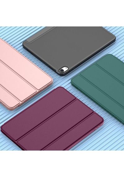 Apple Uyumlu iPad Air 6 11 Inç M2 Çip 2024 Tablet Kılıfı İnce Tasarım Smart Cover Standlı Akıllı Kapak Kılıf