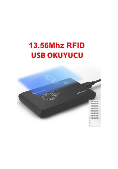 Tr 13.56mhz Usb Rfid Okuyucu Rfıd Manyetik Kart Anahtarlık Etiket Okuyucu Personel Takip Kapı Giriş
