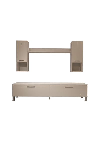 Decoraktiv Eko 5da Mdf Std Krom Ayaklı Tv Ünitesi Tv Sehpası Beyaz