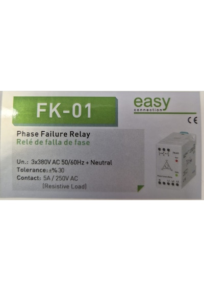 Fk-01 Max 5a 250v Ac Faz Koruma Rölesi