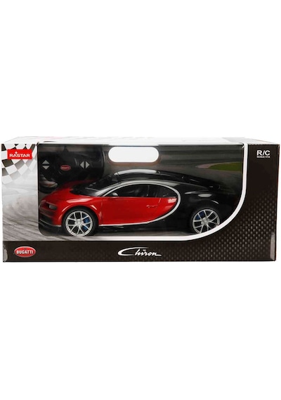 Rastar 1:14 Bugatti Chiron Uzaktan Kumandalı Işıklı Araba Kırmızı-siyah Çok Renkli