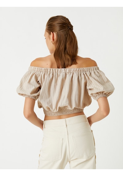 Koton Omzu Açık Crop Bluz Beli Lastikli Keten Karışımlı Kırmızı Çizgili 2sak30009cw 2SAK30009CW53V Kırmızı Çizgili Koton Omzu Açık Crop Bluz Beli Lastikli Keten Karışımlı Kırmızı Çizgili 2sak30009cw 2SAK30009CW53V Kırmızı Çizgili