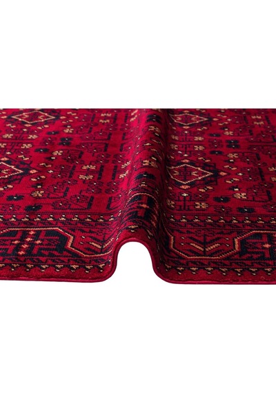 Eko Halı Nostalji 960 Kırmızı Afgan Bambu Uşak Halısı Kırmızı