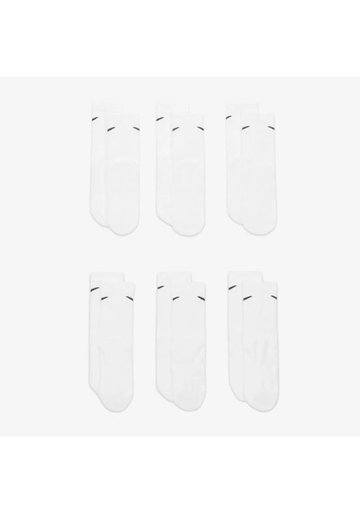 Nike Everyday Sx6910-100 Çocuk Yastıklı Crew Çorapları 6 Çift Beyaz
