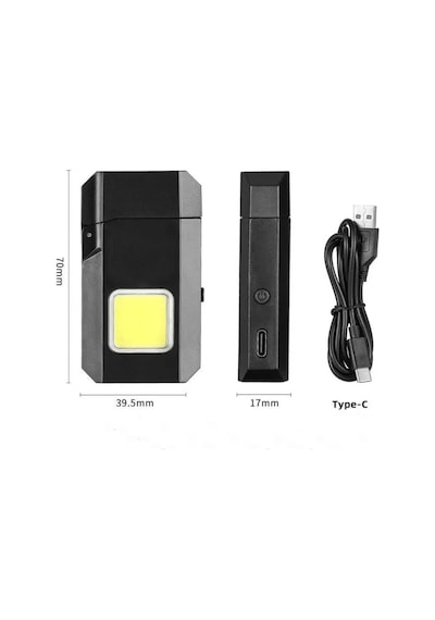 El Feneri Çakmaklı Cep Feneri Usb Şarjlı Anahtarlık Küçük Fener Güçlü Işık Karışık