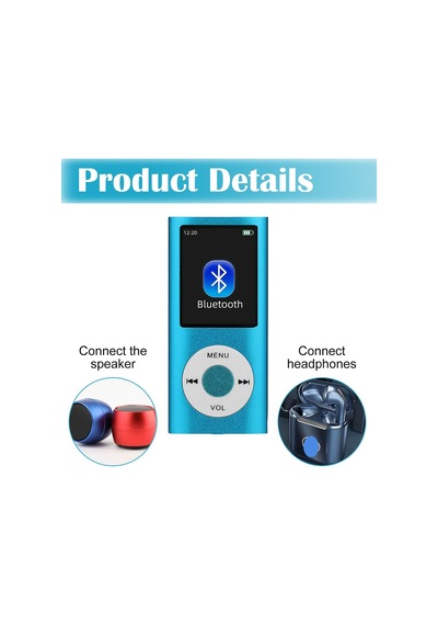 5007mp Metal Mp3 Player Renli Ekranlı Fm Radyolu Bluetoth Lu Hafıza Kartı Girişli Müzik Çalar