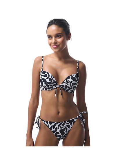 Penti Tint Zebra Desenli Bağlamalı Düşük Bel Bikini Altı Çok Renkli