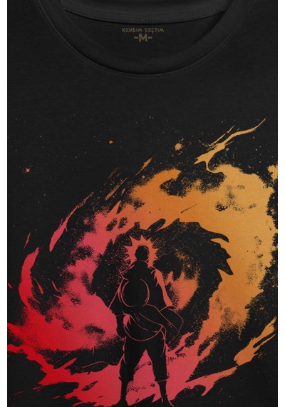 Uzayda Naruto Galaksi Spiral Seyrederken Cosmos Baskılı Tişört Unisex T-shirt 001