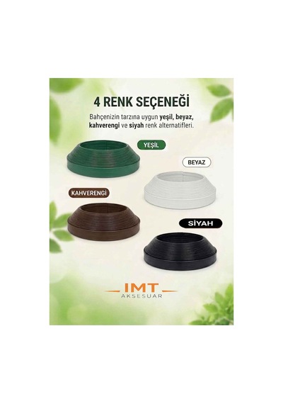 Esnek Pvc Çim Ayırıcı Bahçe Peysaj Düzenleyici 10 Metre Kahverengi Çim Sınırlayıcı Esnek Plastik Taş Toprak Ayraç Bariyer Peyzaj Bordürü