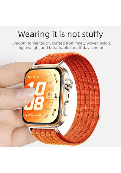 Huawei Watch Fit 5/ Fit 5 Pro/ Fit 4/ Fit 4 Pro/ Fit 3 Kordon Hafif Hasır Dokuma Havalandırmalı Band Fit 5 Pro Lansman