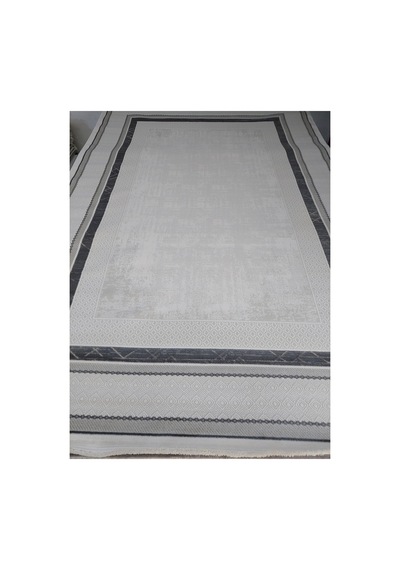 Bloom Serisi 200x290 6m2 Akrilik İplik Dokuma Makina Halısı Gri/krem