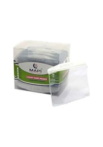 Mapi Kart Poşeti Yatay 86X54 Oval 10 Adet Beyaz-Şeffaf